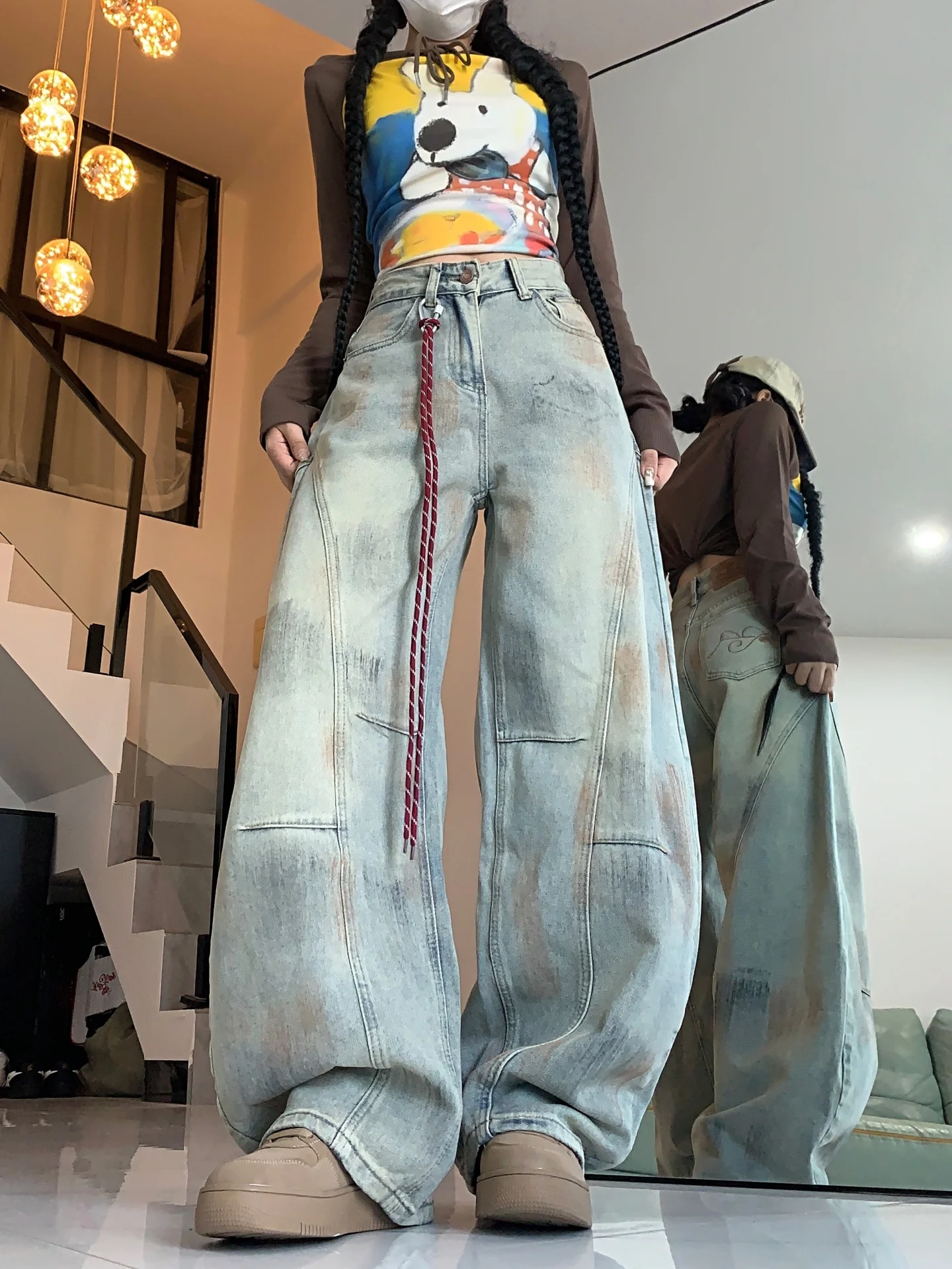 plus Size American Sle Denim Jeans Women's Loose High Waist Straight Leg Wide Leg Pants for Pear aped Body Autumn Wear
plus Size American Sle Denim Jeans Women's Loose High Waist Straight Leg Wide Leg Pants for Pear aped Body Autumn Wear