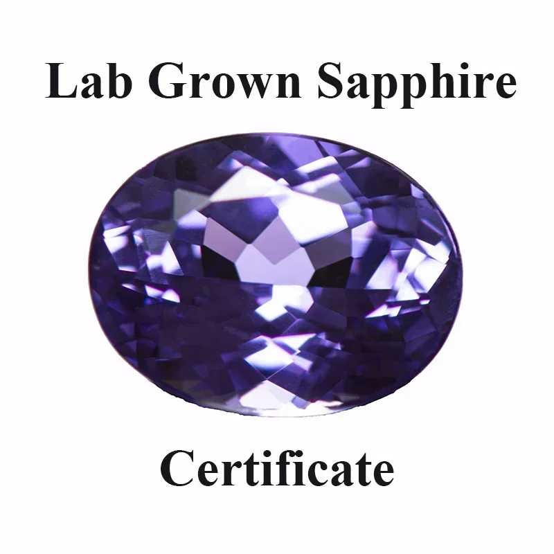 Lab Grown Sapphire Purplish Blue Color Oval Shape Charm Beads For Diy Jewelry Making Pendant Material Selectable AGL Certifica
Lab Grown Sapphire Purplish Blue Color Oval Shape Charm Beads For Diy Jewelry Making Pendant Material Selectable AGL Certifica