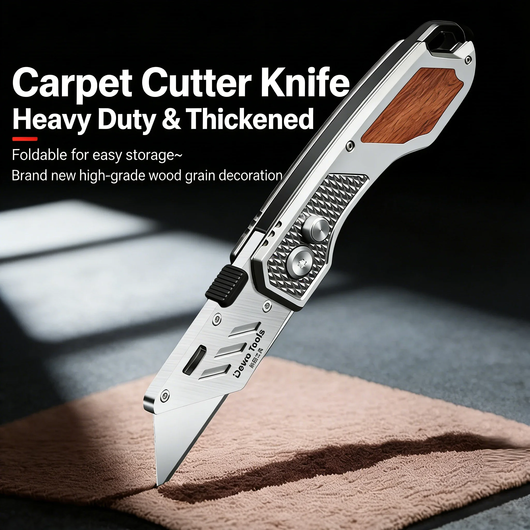 Heavy-Duty SK5 Folding Knife | All-Steel Black Blade Cutter for Carpet & Wallpaper | Electrician's Tool
Heavy-Duty SK5 Folding Knife | All-Steel Black Blade Cutter for Carpet & Wallpaper | Electrician's Tool
