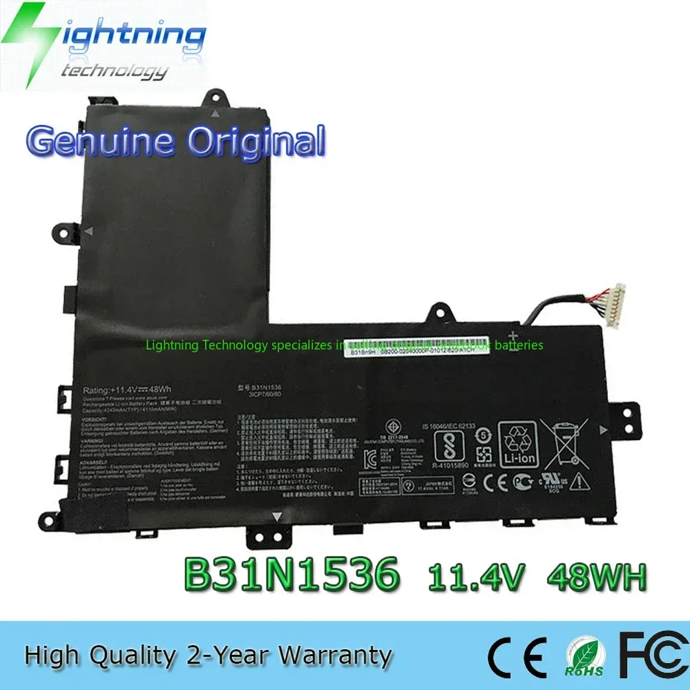 Оригинальный аккумулятор B31N1536 B31N1536 11,4 В 48 Втч для ноутбука Asus VivoBook Flip TP201SA TP201 0B200-02040000 3ICP7/60/80
Оригинальный аккумулятор B31N1536 B31N1536 11,4 В 48 Втч для ноутбука Asus VivoBook Flip TP201SA TP201 0B200-02040000 3ICP7/60/80