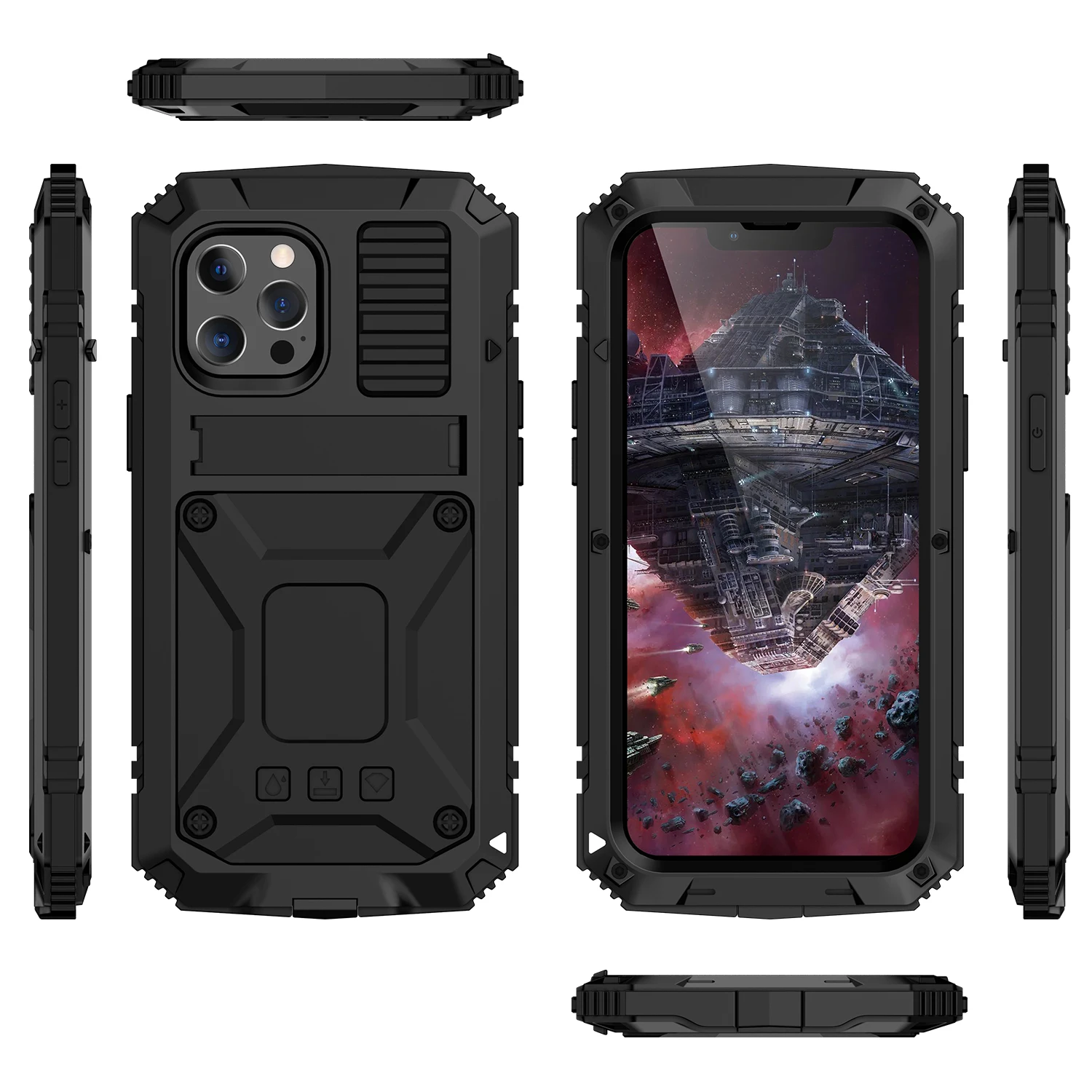 Противоударный армированный чехол R-just для Iphone 14, 13, 12, 11 Pro, Xs Pro Max, мини-кронштейн, защита всего тела, силиконовая подкладка, металлический бампер
Противоударный армированный чехол R-just для Iphone 14, 13, 12, 11 Pro, Xs Pro Max, мини-кронштейн, защита всего тела, силиконовая подкладка, металлический бампер