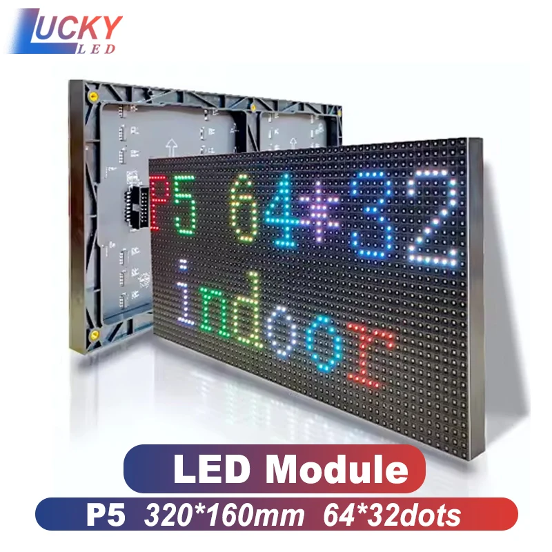 High Resolution P5 Indoor LED Display Panel Module 64*32 pixels 1/16 Scan SMD2121 RGB Full Color 320*160mm P5 LED Screen Panel
High Resolution P5 Indoor LED Display Panel Module 64*32 pixels 1/16 Scan SMD2121 RGB Full Color 320*160mm P5 LED Screen Panel