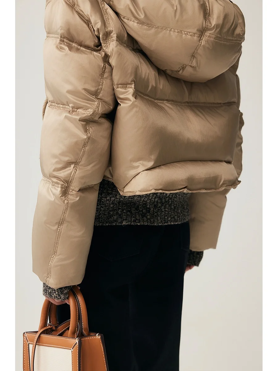 ort Hooded down Jaet Gold Brown Color Women's Thiened White Du Feather Quilted Zipper Closure Korean Sle
ort Hooded down Jaet Gold Brown Color Women's Thiened White Du Feather Quilted Zipper Closure Korean Sle