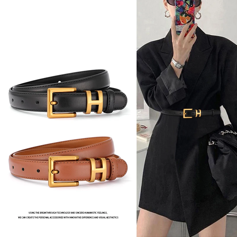 Fashion Women Leather Belts High Quality Gold Buckle Best Matching Dress Jeans Belts for Pants in Pin Buckle Womens Belt
Fashion Women Leather Belts High Quality Gold Buckle Best Matching Dress Jeans Belts for Pants in Pin Buckle Womens Belt