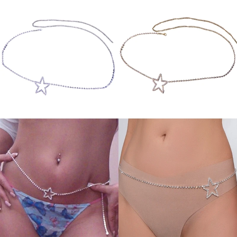Rhinestones Star Waist Chain Women Pants Chain Belt Casual Belly Chain Belt Aesthetic Girls Female Body Chain Jewelry
Rhinestones Star Waist Chain Women Pants Chain Belt Casual Belly Chain Belt Aesthetic Girls Female Body Chain Jewelry