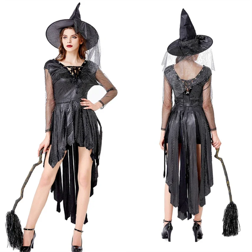 Witch Dress for Women Halloween Costumes Cosplay Adult Ladies Sorceress Carnival Masquerade Party Performance Clothing with Hat
Witch Dress for Women Halloween Costumes Cosplay Adult Ladies Sorceress Carnival Masquerade Party Performance Clothing with Hat