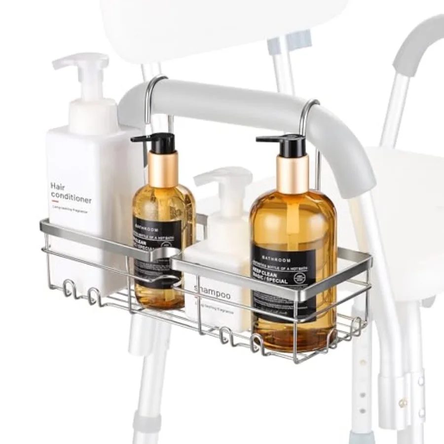 Shower Caddy Hanging, 304 Stainless Steel Shower Organizer Rack for Shower Chair Bench for Elderly Seniors Disabled Handicap
Shower Caddy Hanging, 304 Stainless Steel Shower Organizer Rack for Shower Chair Bench for Elderly Seniors Disabled Handicap