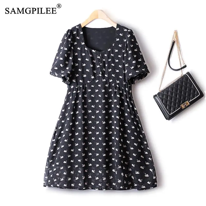 Elegant Women's Dresses For Party Sweet Romantic Cute Cartoon Smocked Koean Fashion Square Neck Drape Chiffon Loose Dress Summer
Elegant Women's Dresses For Party Sweet Romantic Cute Cartoon Smocked Koean Fashion Square Neck Drape Chiffon Loose Dress Summer