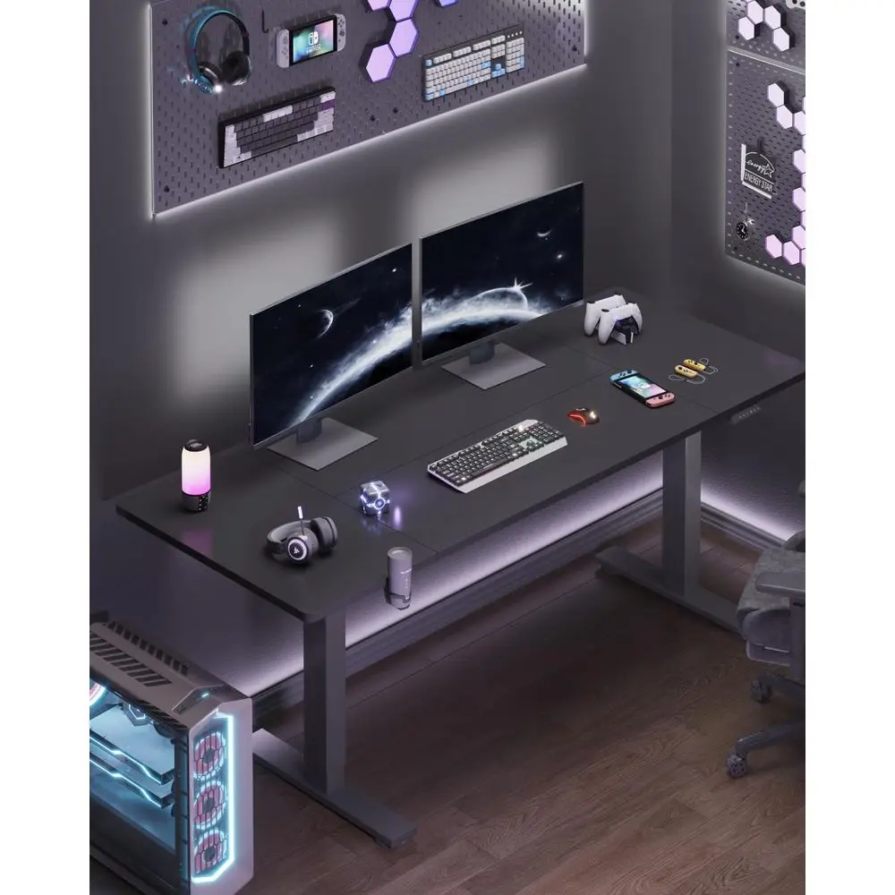71x32 Inch Electric Large Standing Desk for Home amp Office, Spacious Splice Board Desk with Cable Management amp Organizer, Cu
71x32 Inch Electric Large Standing Desk for Home amp Office, Spacious Splice Board Desk with Cable Management amp Organizer, Cu