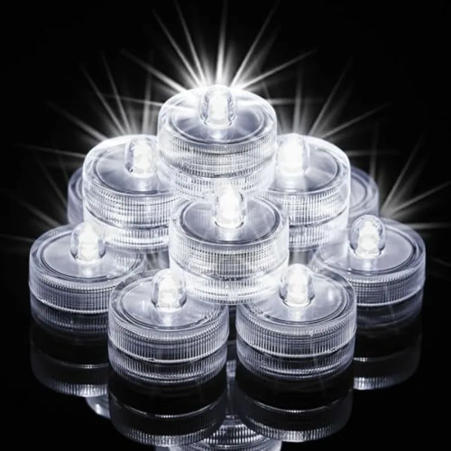 12pcs Mini Submersible LED Lights, 150+Hour Waterproof Small Tealight Candles, Battery Operated Underwater EFX Light for Vase,
12pcs Mini Submersible LED Lights, 150+Hour Waterproof Small Tealight Candles, Battery Operated Underwater EFX Light for Vase,