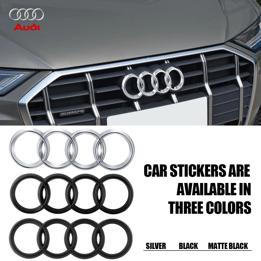 3D ABS Auto Front Grille Rear Trunk Emblem For AUDI A3 A5 A4L A4 A1 A6L A7 A7L Q3 Q5 Supercar S3 RS5 Auto Decoration Accessories
3D ABS Auto Front Grille Rear Trunk Emblem For AUDI A3 A5 A4L A4 A1 A6L A7 A7L Q3 Q5 Supercar S3 RS5 Auto Decoration Accessories