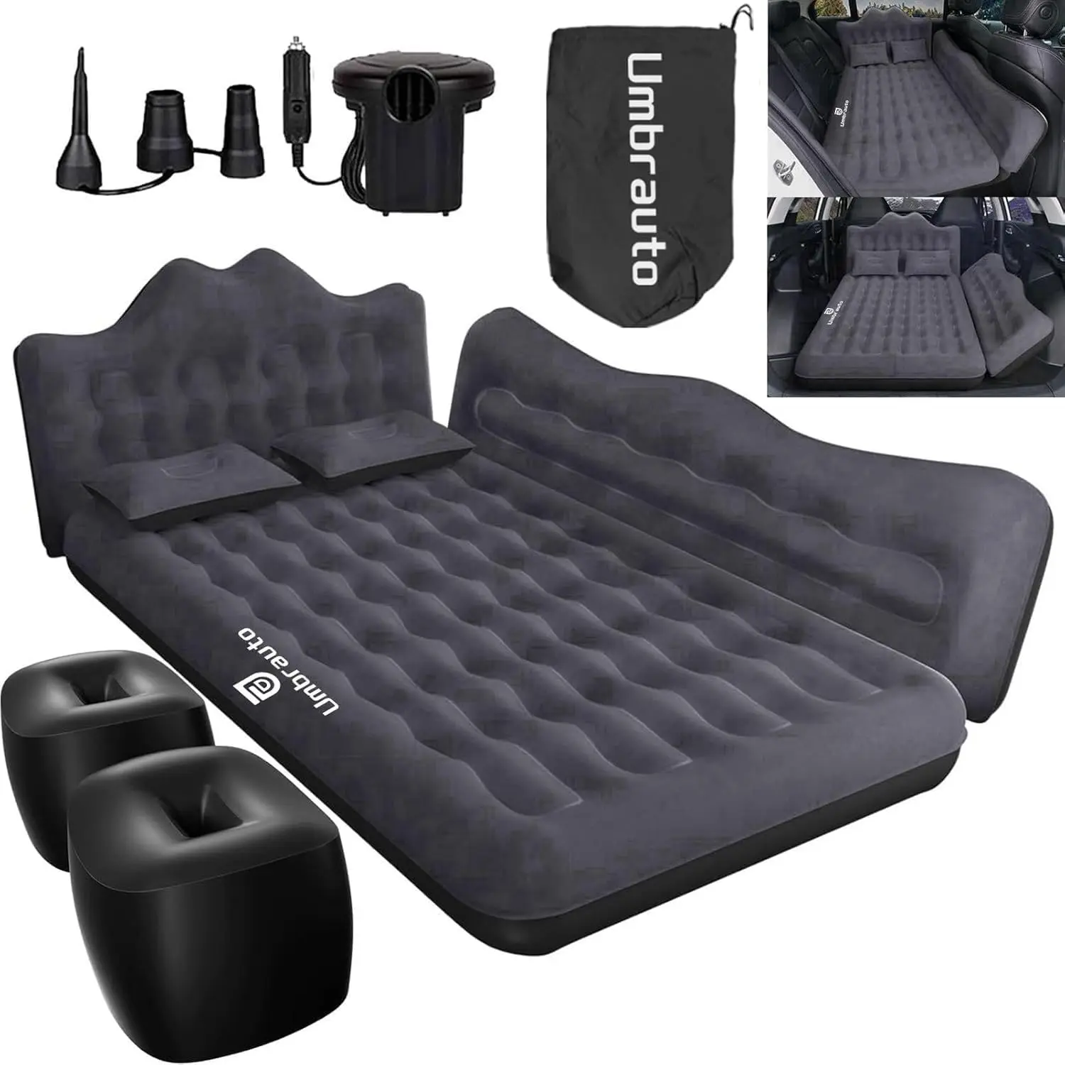 Inflatable Car Mattress Bed for SUV Camping with Pump & Pillows, Truck Backseat Airbed for Van
Inflatable Car Mattress Bed for SUV Camping with Pump & Pillows, Truck Backseat Airbed for Van