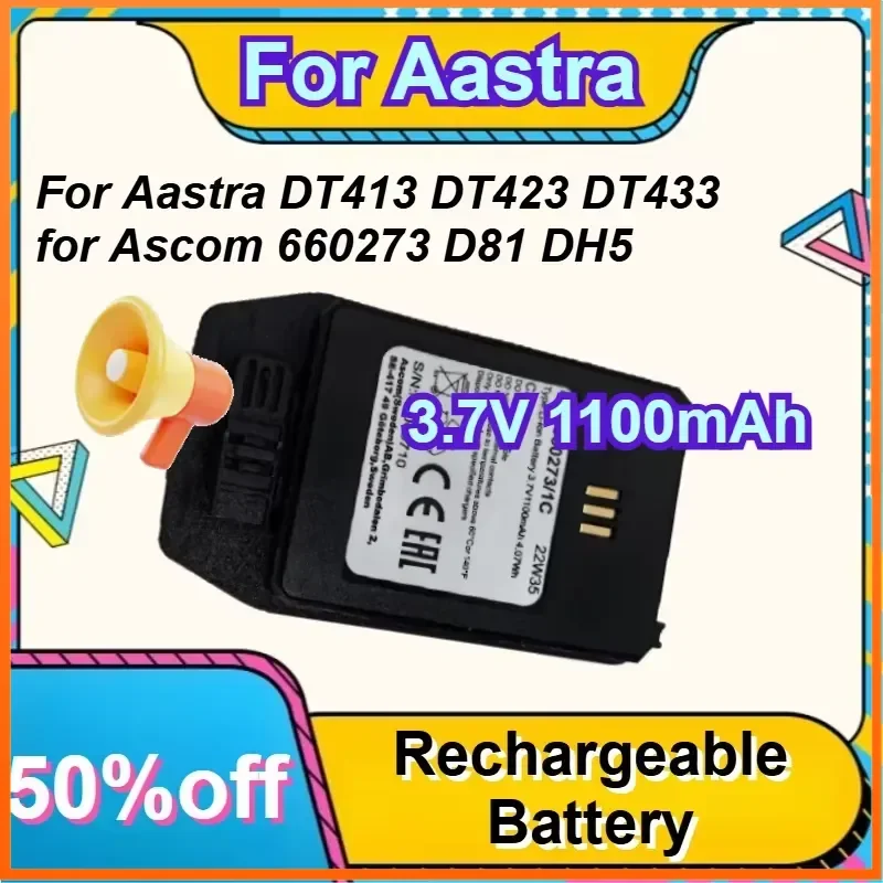 For Aastra DT413 DT423 DT433 for Ascom 660273 D81 DH5 Cordless Phone Rechargeable Battery
For Aastra DT413 DT423 DT433 for Ascom 660273 D81 DH5 Cordless Phone Rechargeable Battery