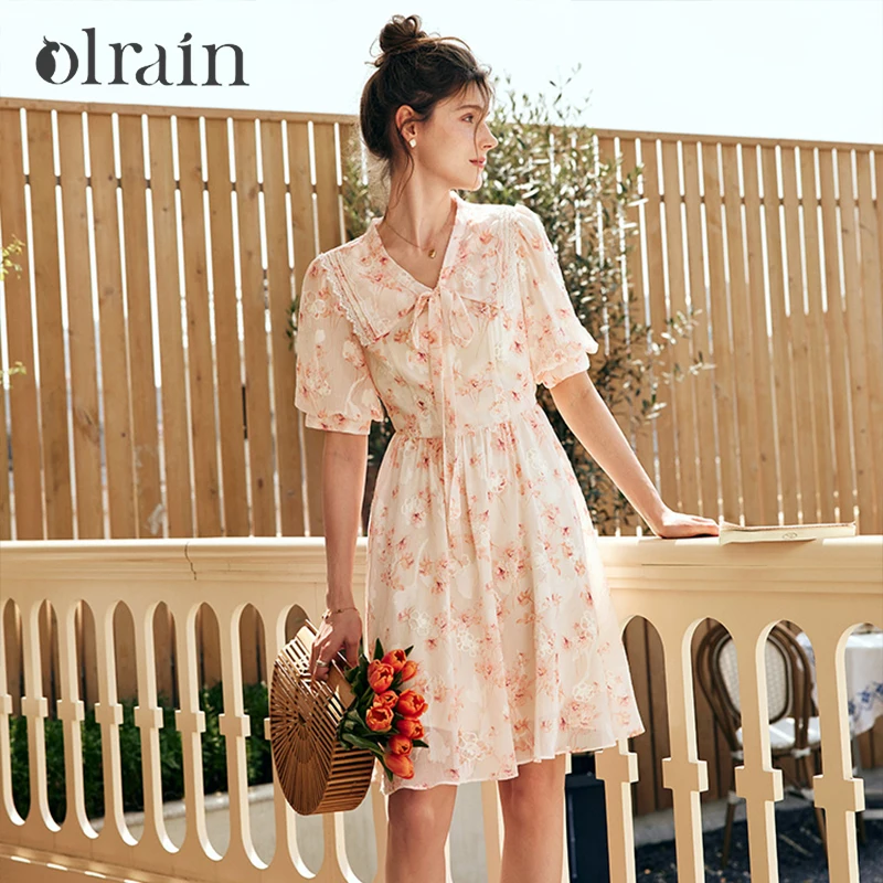 OLrain Women Summer Dresses 2026 French Polo Neck Floral Chiffon Dress Prairie Chic Embroidery Lace Sashes Lady Dress O23XL69925
OLrain Women Summer Dresses 2026 French Polo Neck Floral Chiffon Dress Prairie Chic Embroidery Lace Sashes Lady Dress O23XL69925
