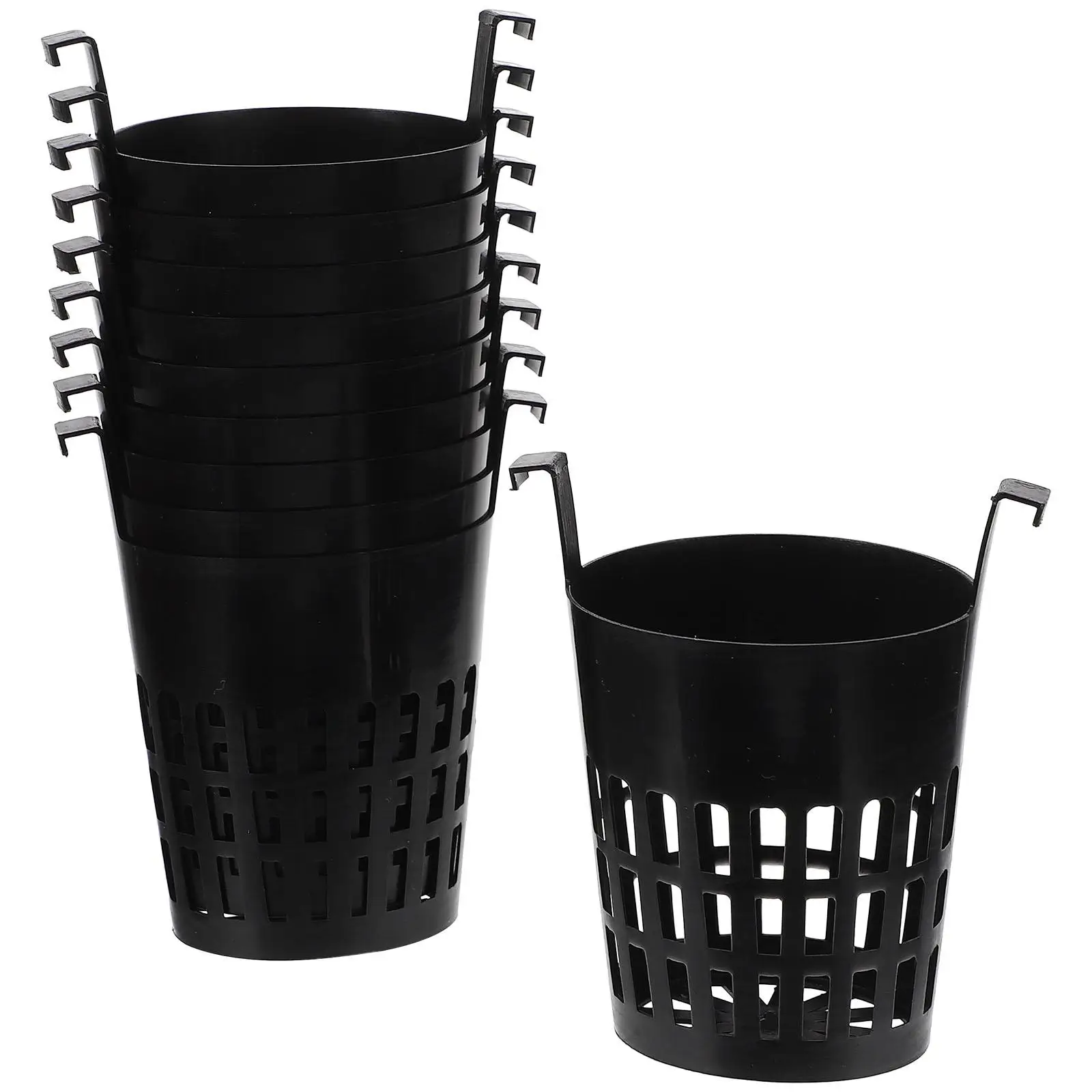10 Pcs Hanging Planters Black PP Lightweight Breathable Planter Baskets for Plants Nursery Pots Flower Pot Garden
10 Pcs Hanging Planters Black PP Lightweight Breathable Planter Baskets for Plants Nursery Pots Flower Pot Garden