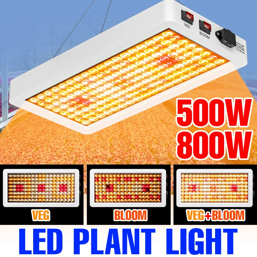 800W LED Plant Grow Light Full Spectrum UV/IR Hydroponics Fill Lamp Greenhouse Tent Vegs Seedings Flower Cultivation Lighting
800W LED Plant Grow Light Full Spectrum UV/IR Hydroponics Fill Lamp Greenhouse Tent Vegs Seedings Flower Cultivation Lighting