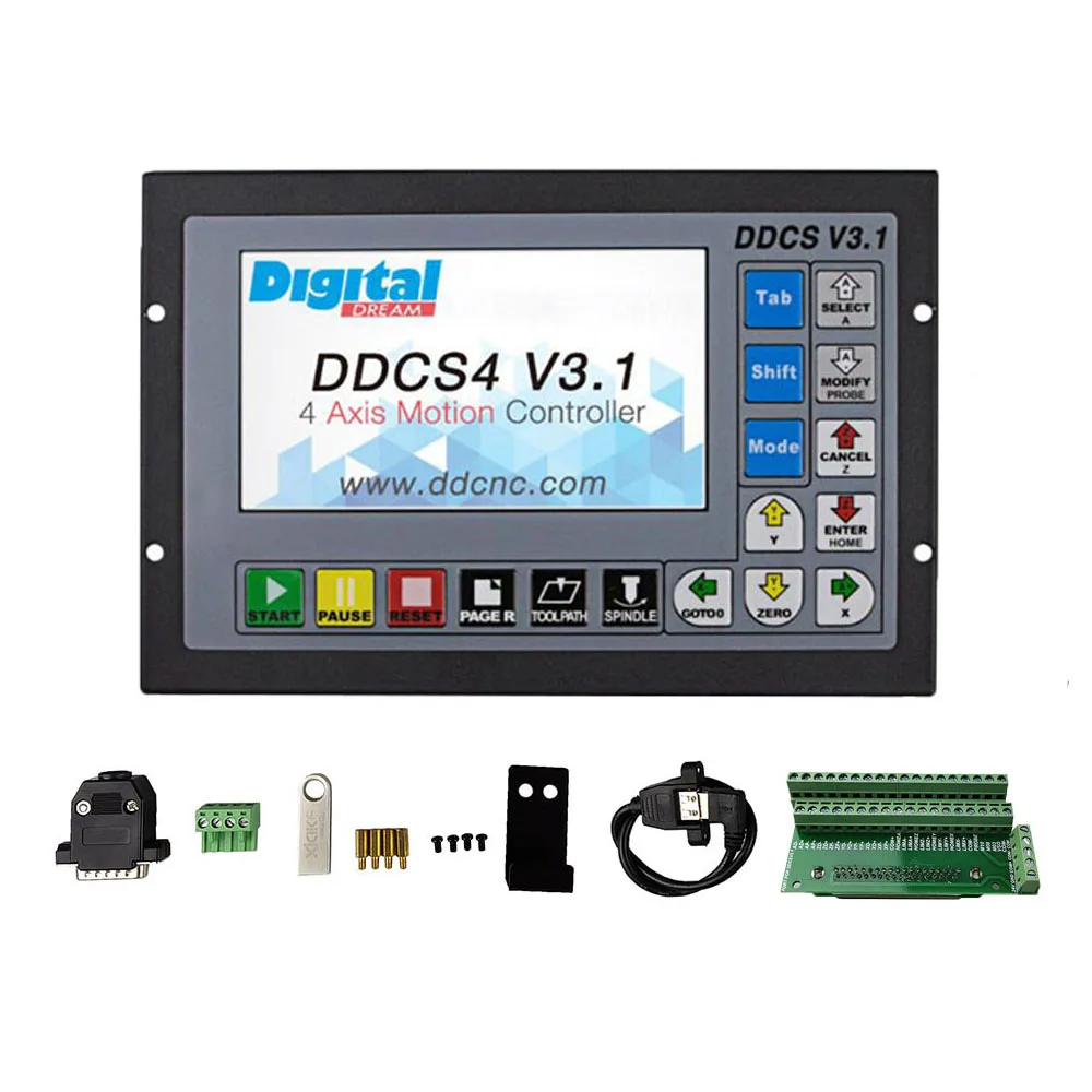 DDCSV3.1 4-axis offline motion control system 3-axis engraving machine controller electronic handwheel MPG switching power suppl
DDCSV3.1 4-axis offline motion control system 3-axis engraving machine controller electronic handwheel MPG switching power suppl