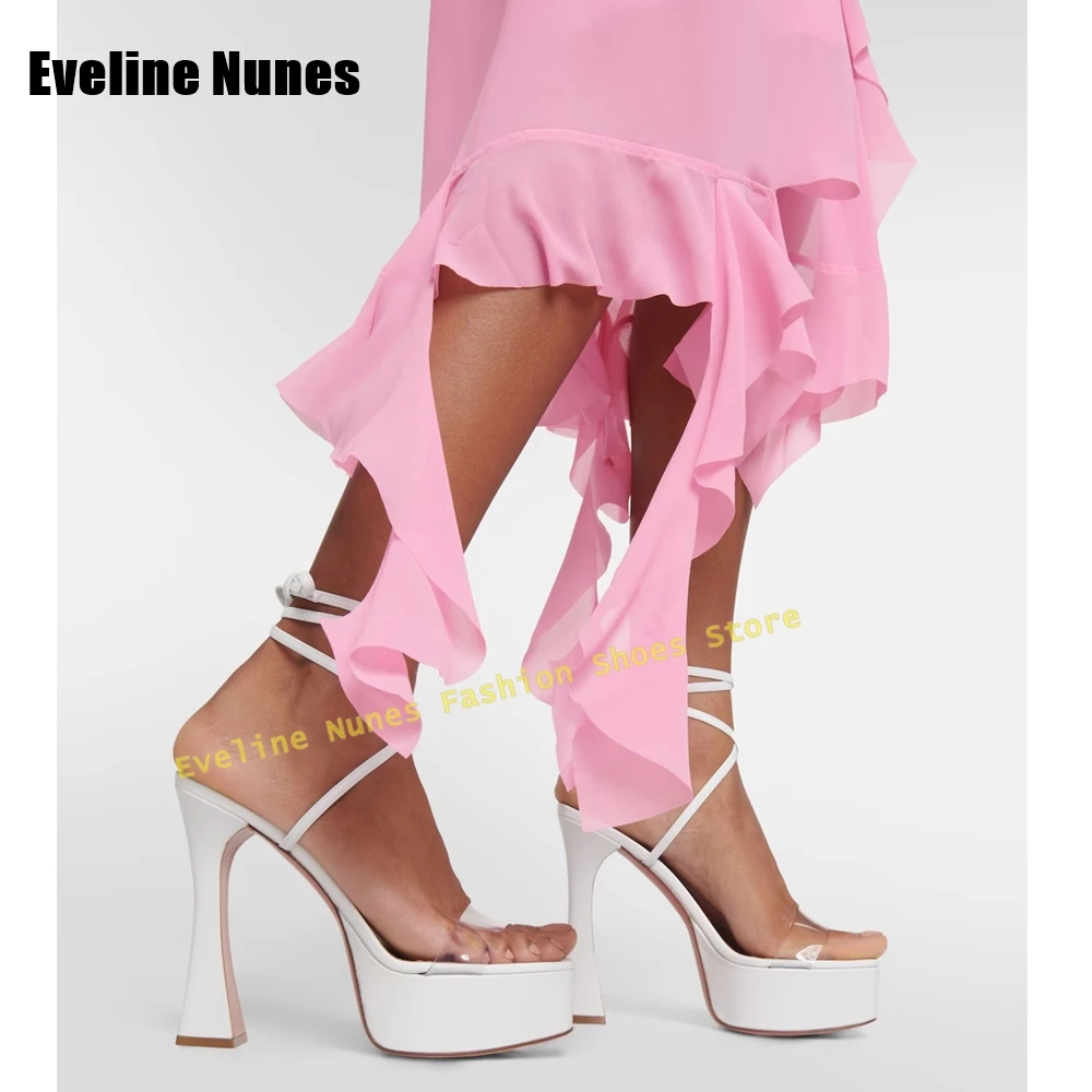 Transparent Band Ankle Strap Sexy Sandals 2025 Summer Trend Square Toe Block Heels Platform Lady Dress Fashion White Party Shoes
Transparent Band Ankle Strap Sexy Sandals 2025 Summer Trend Square Toe Block Heels Platform Lady Dress Fashion White Party Shoes