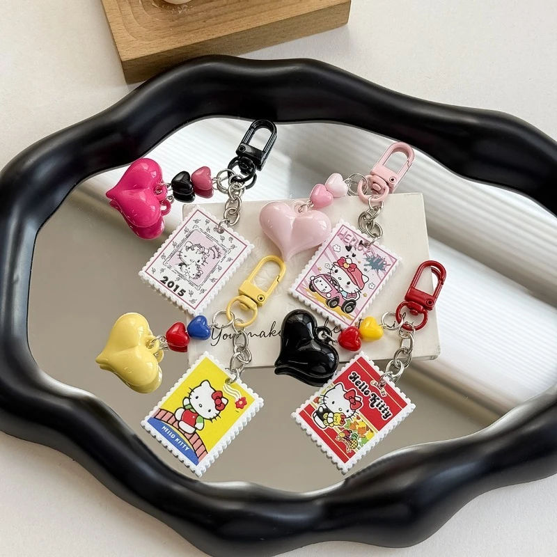 Hello Kitty Keychain Cute Cartoon Backpack Decoration DIY Stamp Keychain Women Supplies Desktop Accessories Student Wholesale
Hello Kitty Keychain Cute Cartoon Backpack Decoration DIY Stamp Keychain Women Supplies Desktop Accessories Student Wholesale