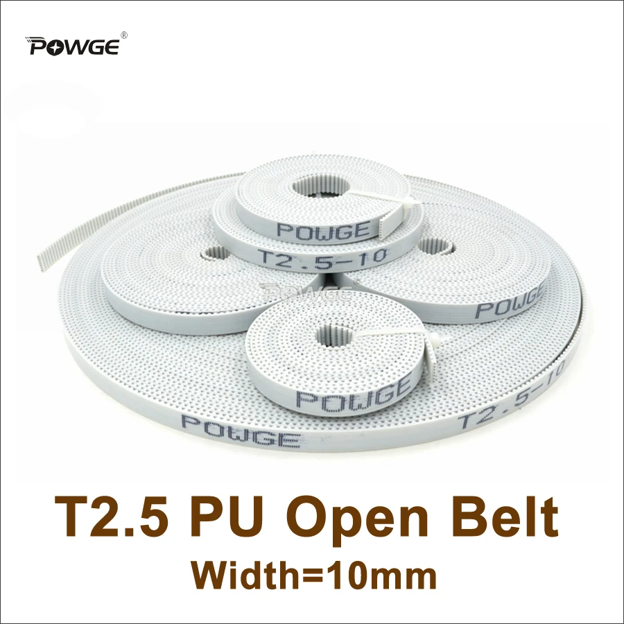 POWGE 100meters T2.5 PU Open-Ended Timing Belt T2.5-10 Width=10mm T2.5 10 Belt Fit T2.5 Timing Pulley For 3D Printer CNC RepRap
POWGE 100meters T2.5 PU Open-Ended Timing Belt T2.5-10 Width=10mm T2.5 10 Belt Fit T2.5 Timing Pulley For 3D Printer CNC RepRap