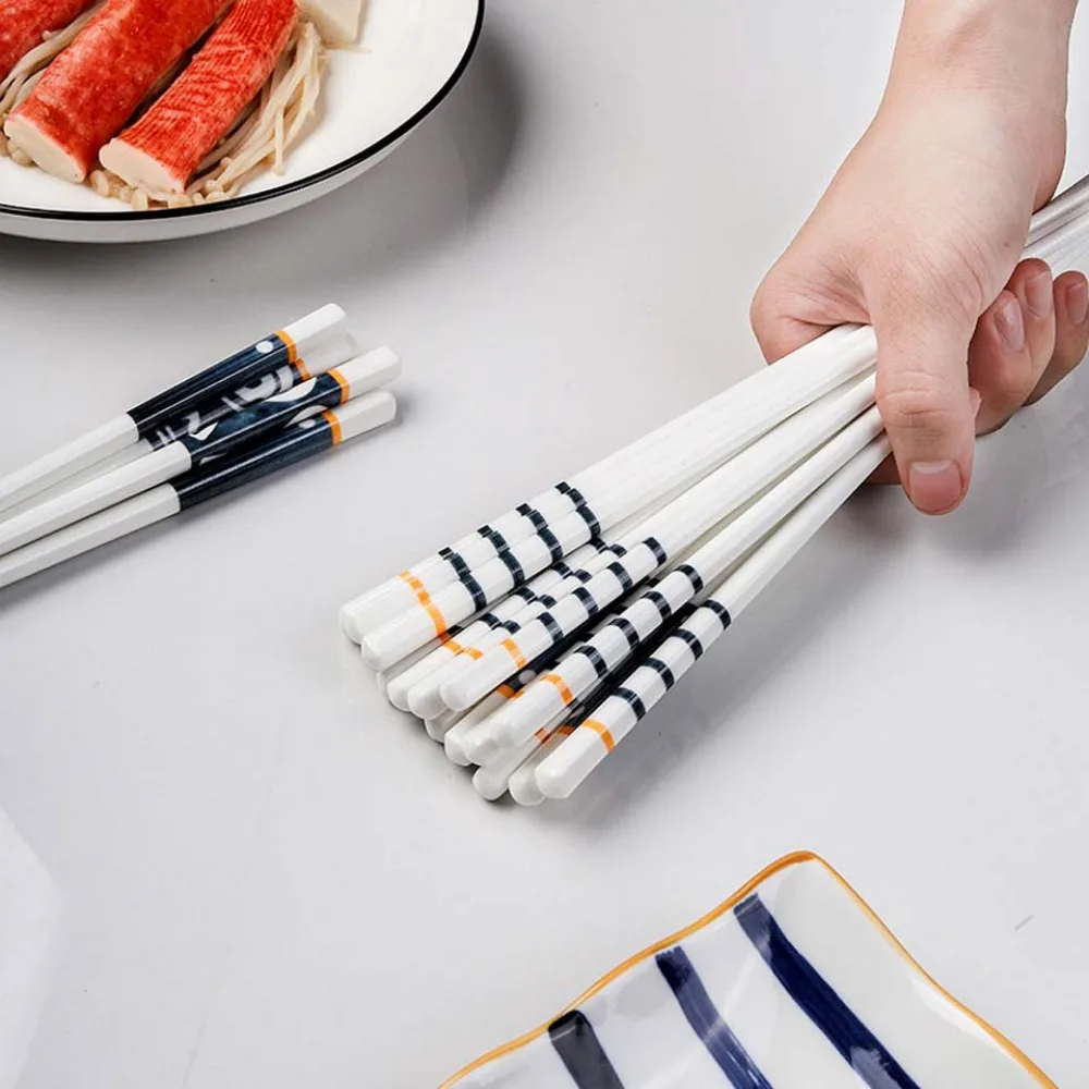 Ceramic Japanese Style for Noodle Anti-Slip Bone Porcelain Household Kitchen Tool Sushi Chopstick Tableware Long Chopsticks
Ceramic Japanese Style for Noodle Anti-Slip Bone Porcelain Household Kitchen Tool Sushi Chopstick Tableware Long Chopsticks