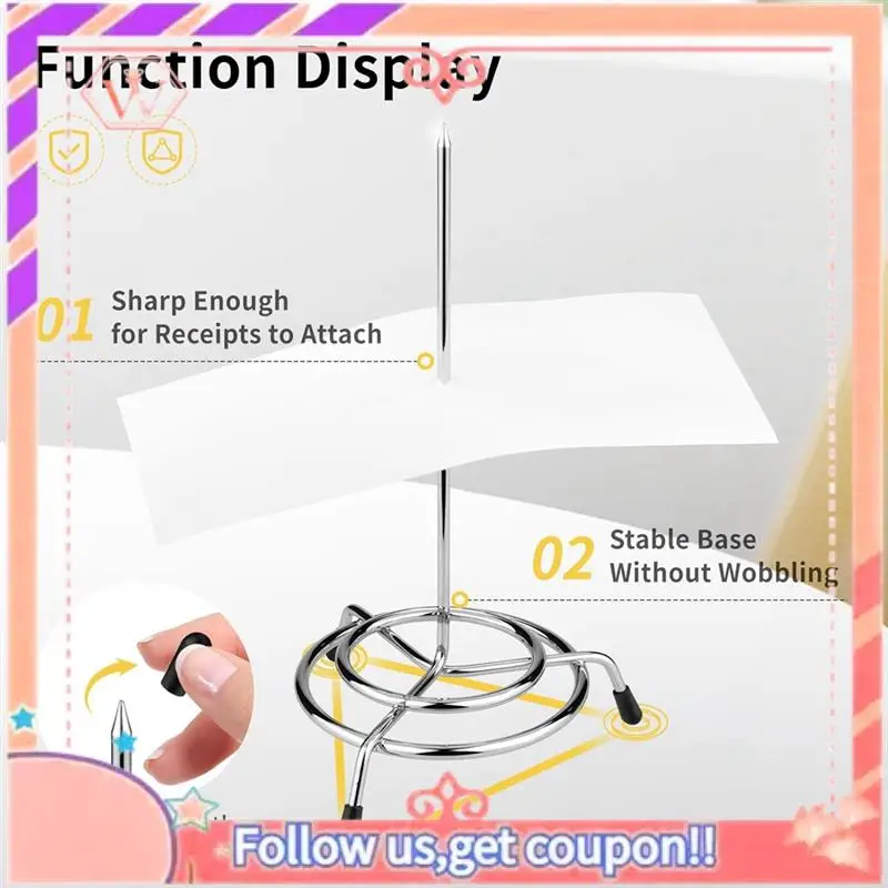 Upgraded Ticket Stabber For Restaurant, 3PCS Ticket Receipt Holder Check Spindle Orders Spike For Businesses Kitchen Office, Dur
Upgraded Ticket Stabber For Restaurant, 3PCS Ticket Receipt Holder Check Spindle Orders Spike For Businesses Kitchen Office, Dur