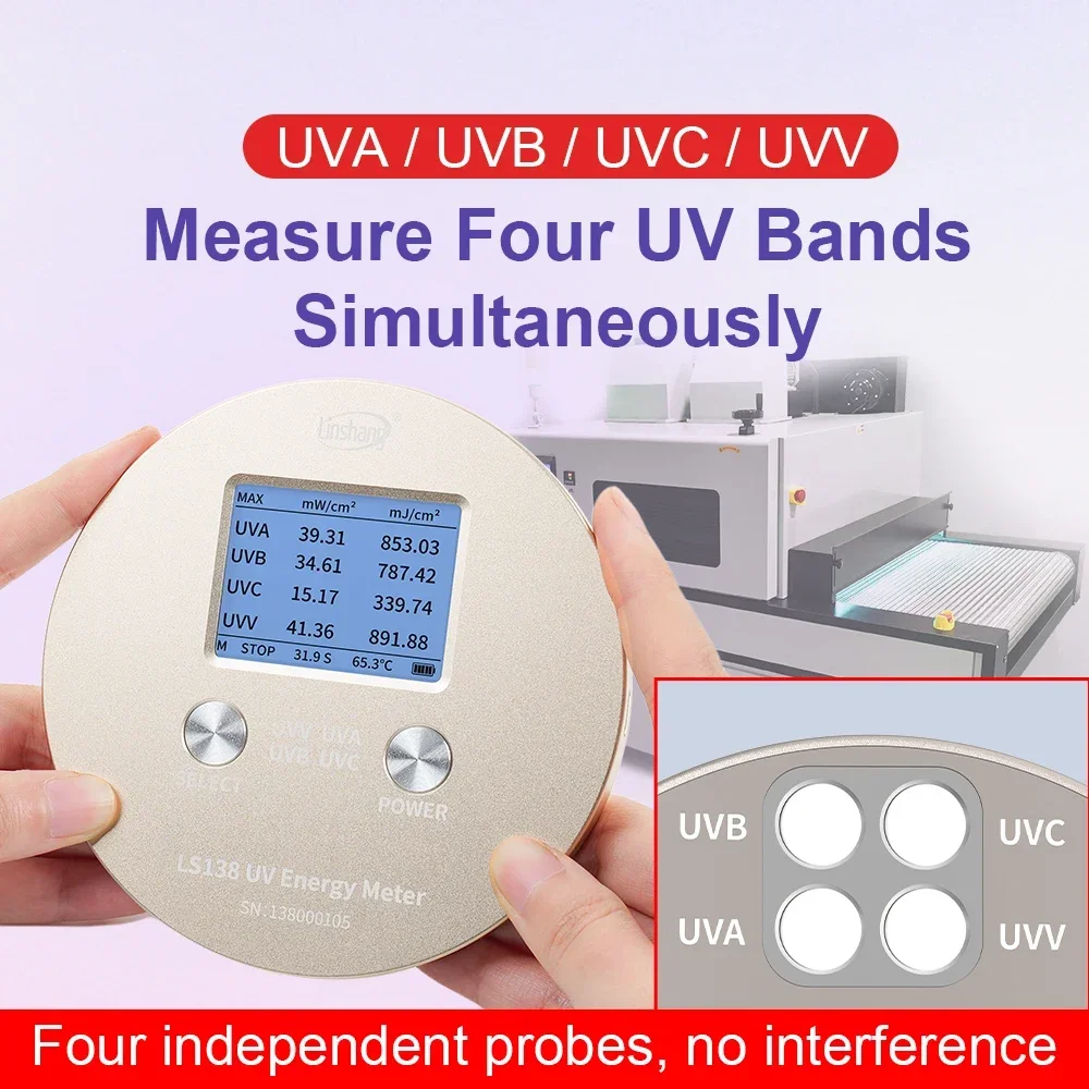 4-Channel UV Radiometer UVA UVB UVC UVV Intensity Meter High Precision Radiation Meters UV Radiometers For Curing Lamp LS138
4-Channel UV Radiometer UVA UVB UVC UVV Intensity Meter High Precision Radiation Meters UV Radiometers For Curing Lamp LS138