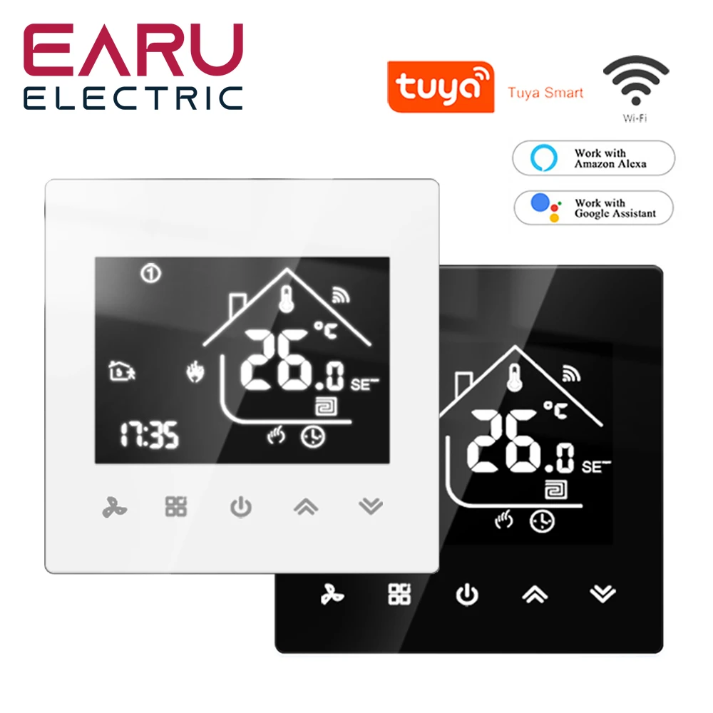 WiFi Smart Thermostat Temperature Controller Electric Floor Heating TRV Water Gas Boiler Remote Control byTuya Alexa Google Home
WiFi Smart Thermostat Temperature Controller Electric Floor Heating TRV Water Gas Boiler Remote Control byTuya Alexa Google Home