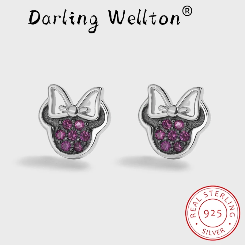 NEW Trend Enamel Black Gold Bow Amethyst Stud Earrings For Women Cute Butterfly Original Sterling Silver Valentine Gift Jewelry 
NEW Trend Enamel Black Gold Bow Amethyst Stud Earrings For Women Cute Butterfly Original Sterling Silver Valentine Gift Jewelry