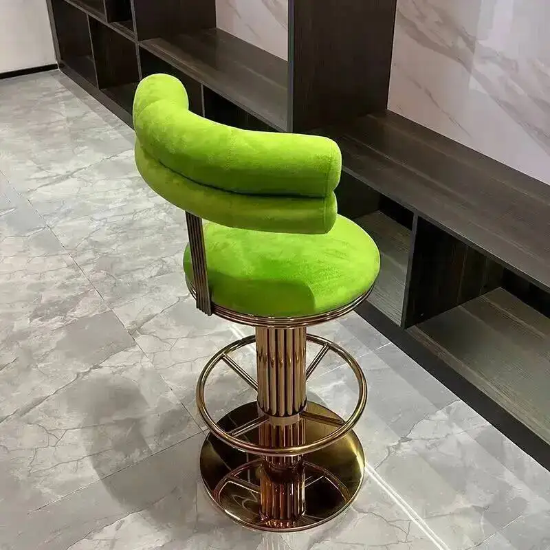 Chair Steel Back Bar Italian Bar Chair Stainless Light Metal High Stool Luxury Restaurant Island Chair Rotating Velvet Chairs
Chair Steel Back Bar Italian Bar Chair Stainless Light Metal High Stool Luxury Restaurant Island Chair Rotating Velvet Chairs