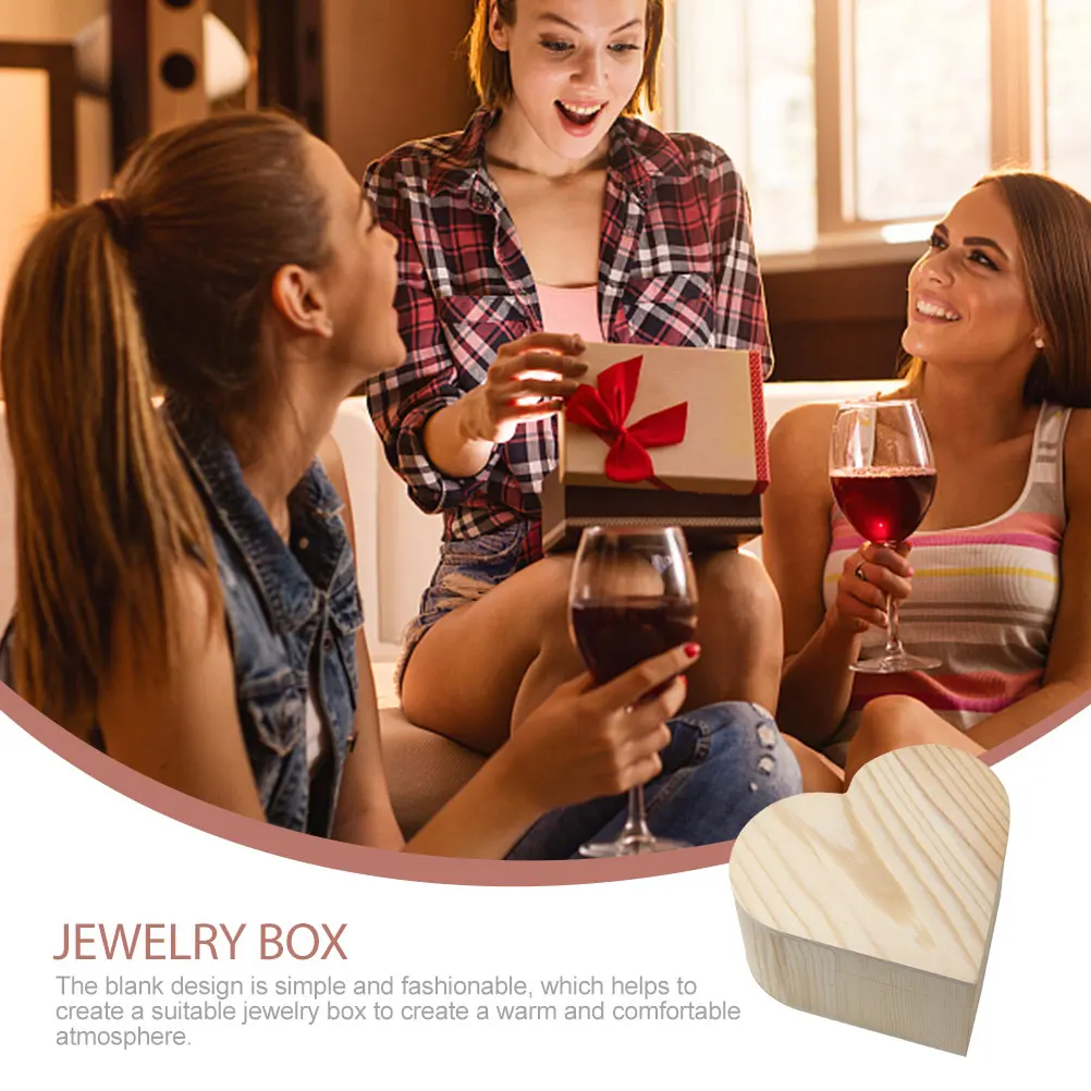 Wooden Storage Box for Jewelry Blank DIY Kids Crafts Heart Shape with Lid Small Chest Natural Wood Organizing Box Home Office
Wooden Storage Box for Jewelry Blank DIY Kids Crafts Heart Shape with Lid Small Chest Natural Wood Organizing Box Home Office