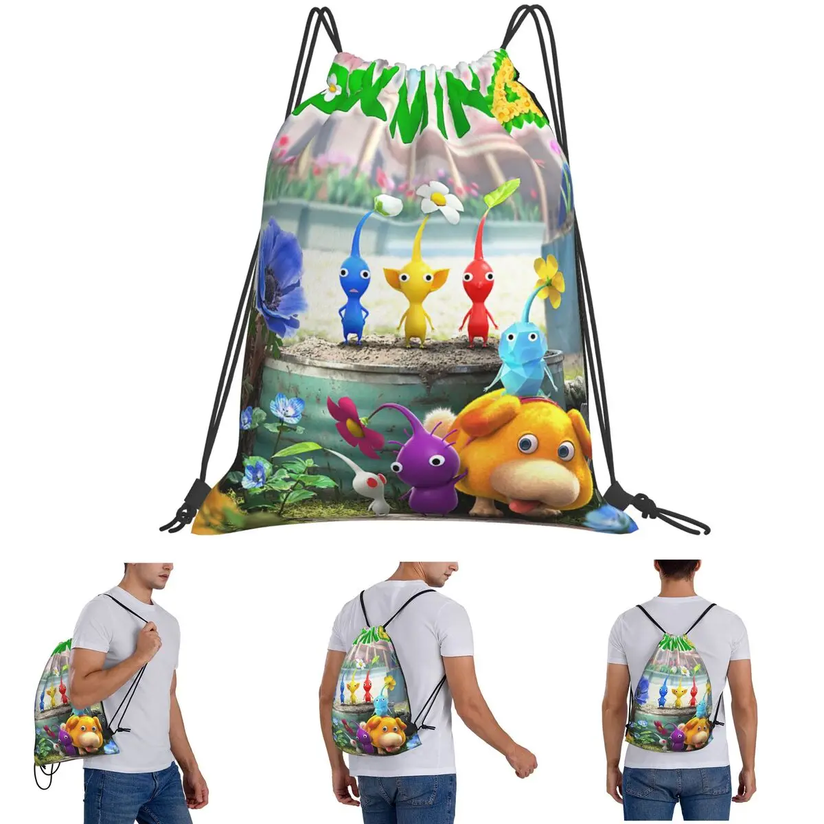 Рюкзаки Pikmin, многофункциональные портативные сумки на шнурке, спортивная сумка, сумки для книг для студентов-путешествий
Рюкзаки Pikmin, многофункциональные портативные сумки на шнурке, спортивная сумка, сумки для книг для студентов-путешествий