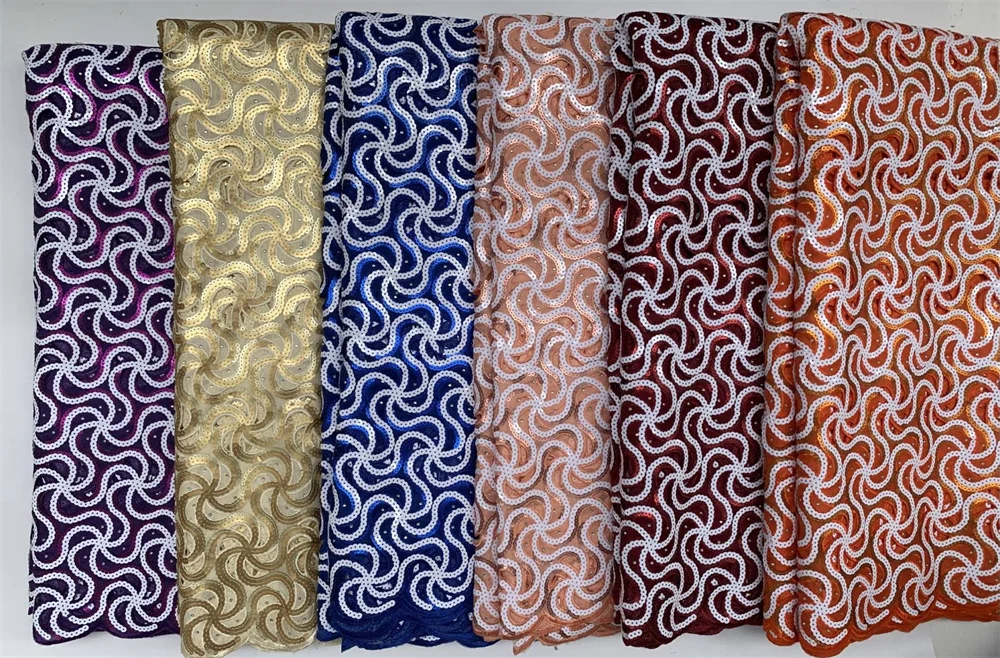 African Nigerian High-Quality Embroidery Lace Fabric French Tulle Sequins Organza 5 Yards for Wedding Party Dresses 2026 TY016
African Nigerian High-Quality Embroidery Lace Fabric French Tulle Sequins Organza 5 Yards for Wedding Party Dresses 2026 TY016