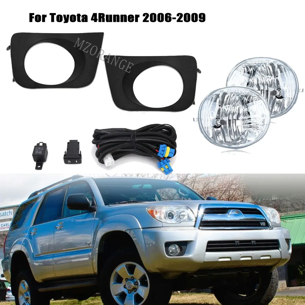 Комплект передних противотуманных фар для Toyota 4 Runner Hilux Surf 2005-2009, противотуманный отражатель с жгутом проводов, переключатель, крышка противотуманной фары
Комплект передних противотуманных фар для Toyota 4 Runner Hilux Surf 2005-2009, противотуманный отражатель с жгутом проводов, переключатель, крышка противотуманной фары