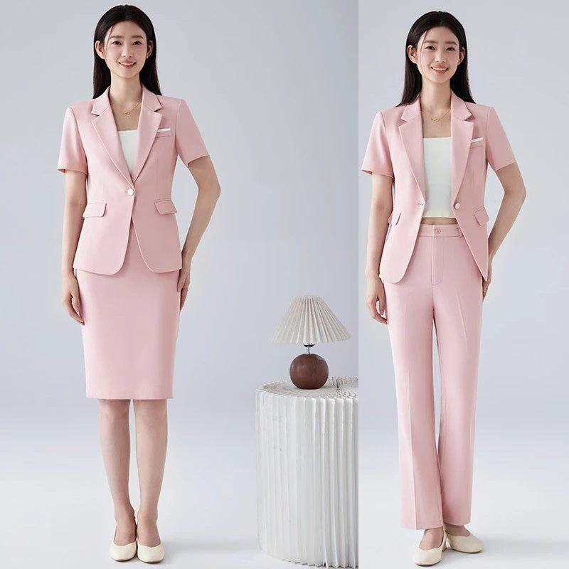 High-end short-sleeved women's suit for summer, thin style, professional temperament, suitable for interviews, formal attire, ho
High-end short-sleeved women's suit for summer, thin style, professional temperament, suitable for interviews, formal attire, ho