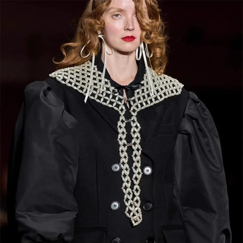 Европейская и американская мода, подиум, жемчужные бусины ручной работы, жемчужное плетение, ажурная шаль, регулируемый узел, ожерелье, шарф, галстук
Европейская и американская мода, подиум, жемчужные бусины ручной работы, жемчужное плетение, ажурная шаль, регулируемый узел, ожерелье, шарф, галстук