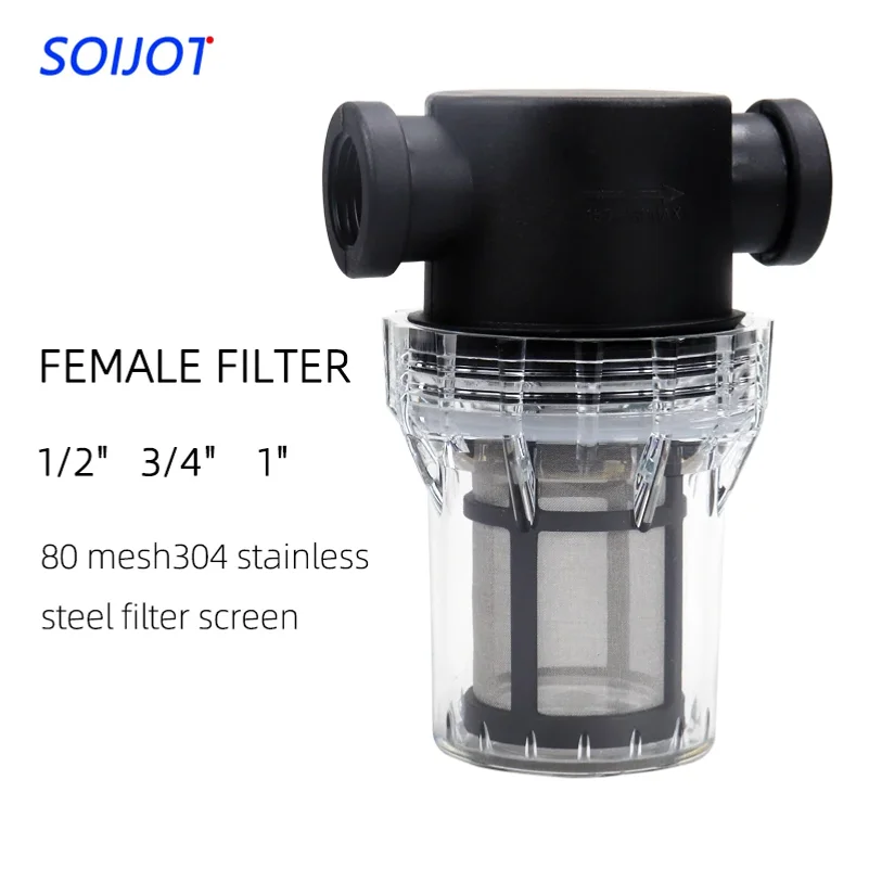 Garden Watering Filter 1/2'' 3/4'' 1'' Plastic Irrigation System Impurity Prefilter Aquaculture Household Water Pipe Filter
Garden Watering Filter 1/2'' 3/4'' 1'' Plastic Irrigation System Impurity Prefilter Aquaculture Household Water Pipe Filter
