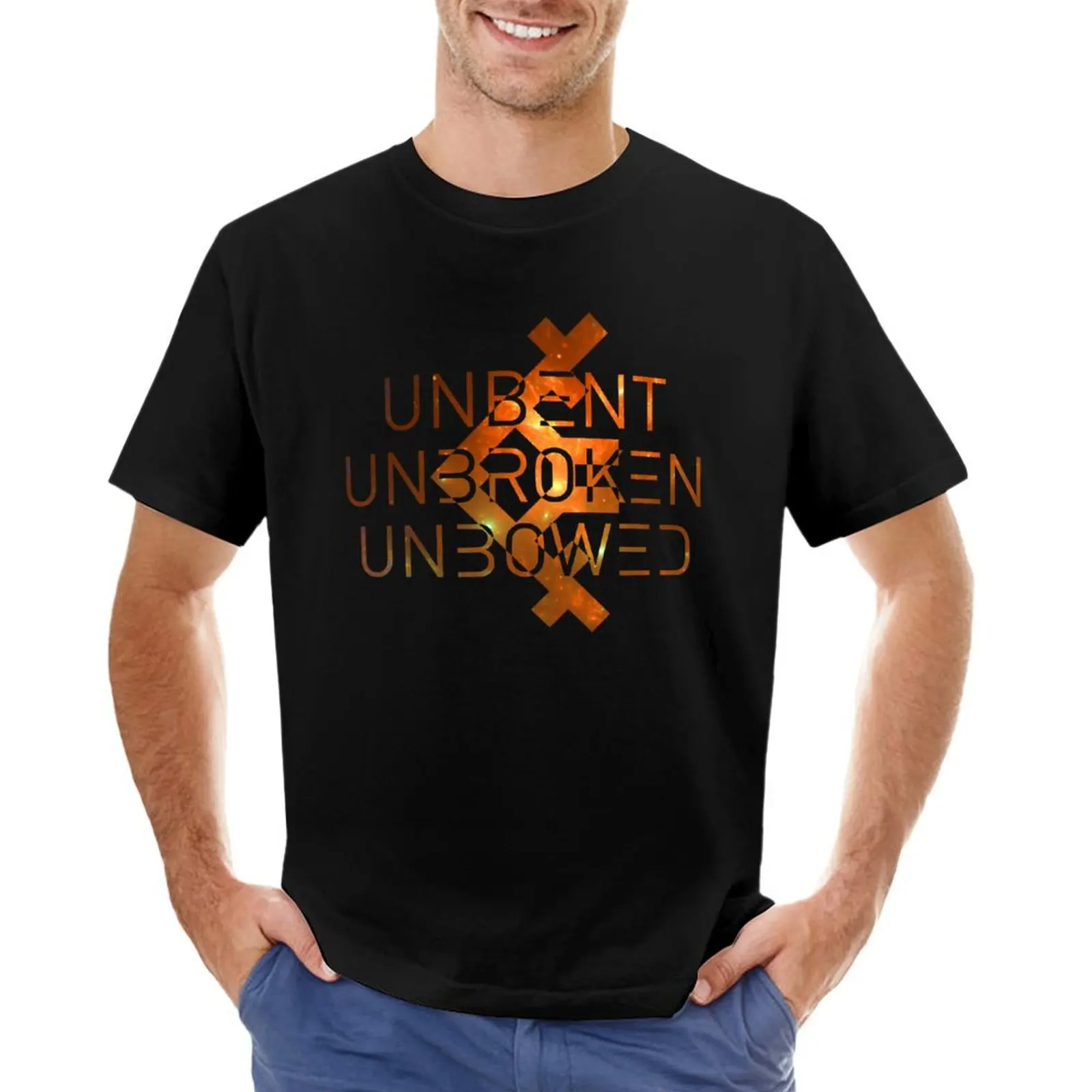 Unbent Unbroken Unbowed (Warm Toned Space Print) T-Shirt plus size tops for a boy mens t shirts
Unbent Unbroken Unbowed (Warm Toned Space Print) T-Shirt plus size tops for a boy mens t shirts