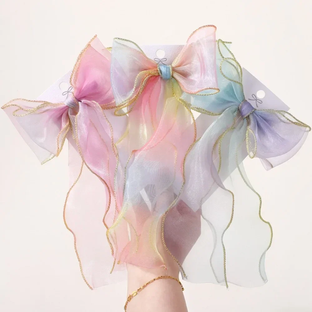 1PCS Rainbow Chiffon Bow Ribbon Hair Clips for Women Girls Cute Colorful Long Tassel Ponytail Hairpins Headwear Hair Accessories
1PCS Rainbow Chiffon Bow Ribbon Hair Clips for Women Girls Cute Colorful Long Tassel Ponytail Hairpins Headwear Hair Accessories