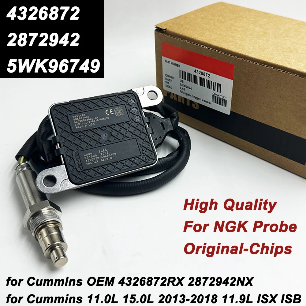 For Cummins Box OEM 4326872 5WK96749 5WK96749B N-GK Probe Nitrogen Oxygen Sensor For CUMMINS Engine ISX 15.0 ISX 11.9 2013-2018
For Cummins Box OEM 4326872 5WK96749 5WK96749B N-GK Probe Nitrogen Oxygen Sensor For CUMMINS Engine ISX 15.0 ISX 11.9 2013-2018