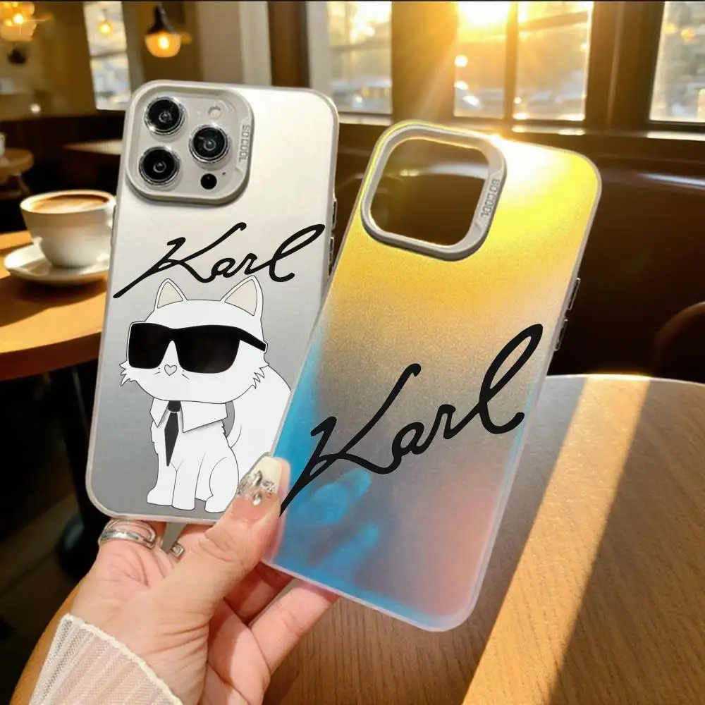 Cartoon K-Karl Cute Cat Plating Phone Case For iPhone 11 12 13 14 15 16 17 air Pro Max 16E X XS Electroplate Silver IMD Cover
Cartoon K-Karl Cute Cat Plating Phone Case For iPhone 11 12 13 14 15 16 17 air Pro Max 16E X XS Electroplate Silver IMD Cover