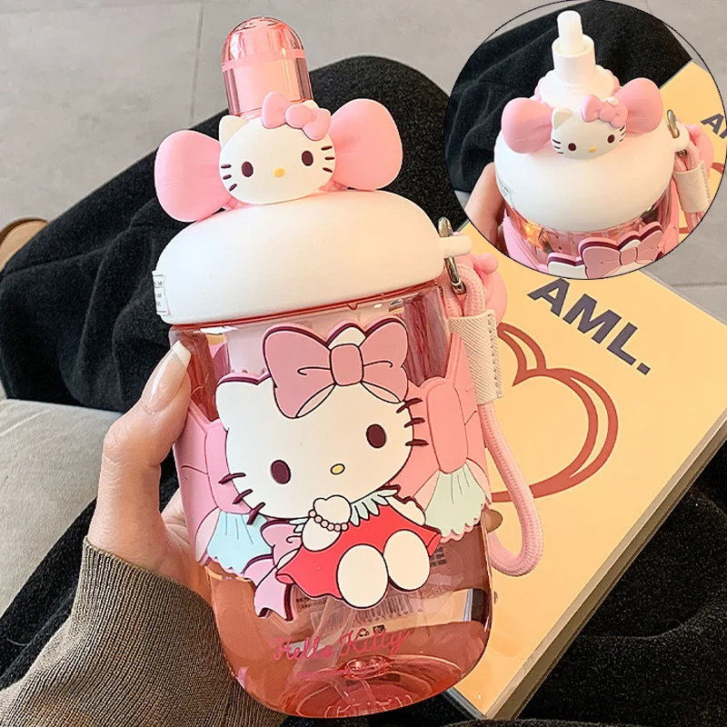 650ML Sanrio Hello Kitty Kawaii Sport Water Bottle with Straw Cute Leak-proof Cup Portable Plastic Water Bottle for Outdoor Gift
650ML Sanrio Hello Kitty Kawaii Sport Water Bottle with Straw Cute Leak-proof Cup Portable Plastic Water Bottle for Outdoor Gift