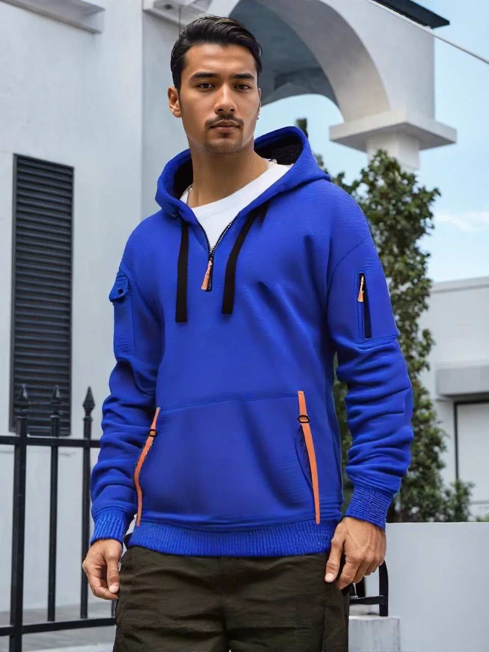 Мужская повседневная спортивная толстовка с застежкой-молнией и несколькими карманами, пуловер на весну и осень
Мужская повседневная спортивная толстовка с застежкой-молнией и несколькими карманами, пуловер на весну и осень