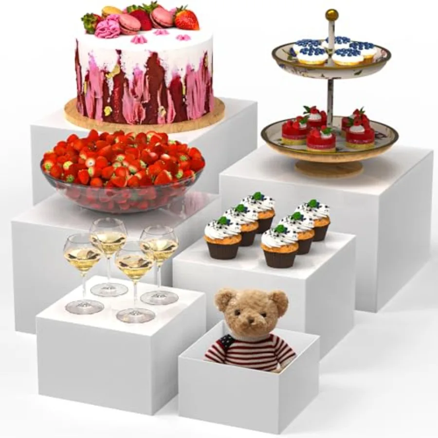 6 PCS Buffet Risers Large Food Risers for Buffet Table Display Stand Shelf for Party Catering Jewelry and Collectibles White Ac
6 PCS Buffet Risers Large Food Risers for Buffet Table Display Stand Shelf for Party Catering Jewelry and Collectibles White Ac