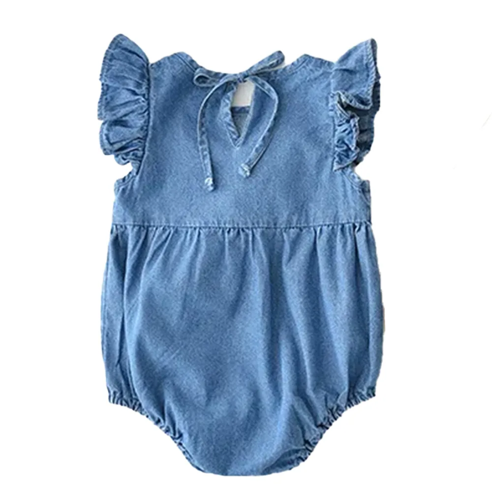 Baby Girls Romper Breathable Cotton Denim Sleeveless Bodysuit Summer Cute Jumpsuit Outfits for Newborn Infant Toddler Sunsuit
Baby Girls Romper Breathable Cotton Denim Sleeveless Bodysuit Summer Cute Jumpsuit Outfits for Newborn Infant Toddler Sunsuit