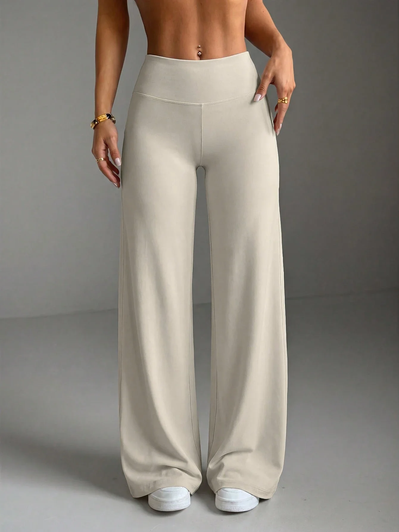 Women's High Waist Wide Leg Flare Pants Solid Color Casual Elegant Workwear Spring
Women's High Waist Wide Leg Flare Pants Solid Color Casual Elegant Workwear Spring