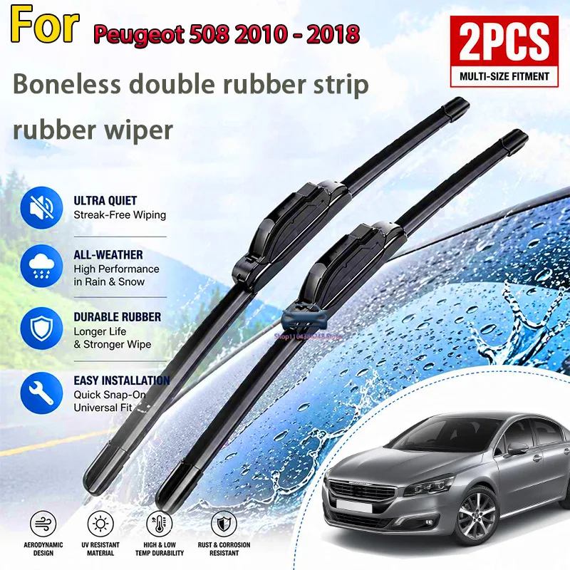 Front Wiper Blades For Peugeot 508 2010 - 2018 Windshield Windscreen Clean Window Car Rain Brushes 26"+26" Modification parts
Front Wiper Blades For Peugeot 508 2010 - 2018 Windshield Windscreen Clean Window Car Rain Brushes 26"+26" Modification parts