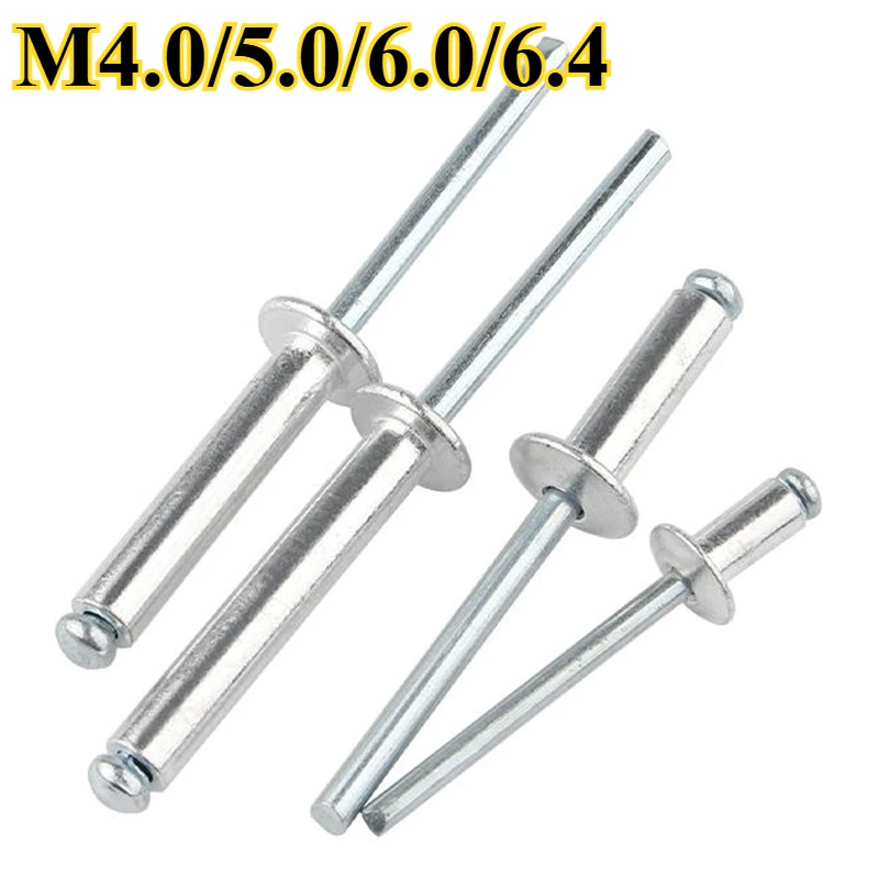 50pcs Pop Rivets Aluminium M4.0/5.0/6.0/6.4 Dome Head Blind Rivets Steel Shank Mandrel Exhaust Rivets
50pcs Pop Rivets Aluminium M4.0/5.0/6.0/6.4 Dome Head Blind Rivets Steel Shank Mandrel Exhaust Rivets