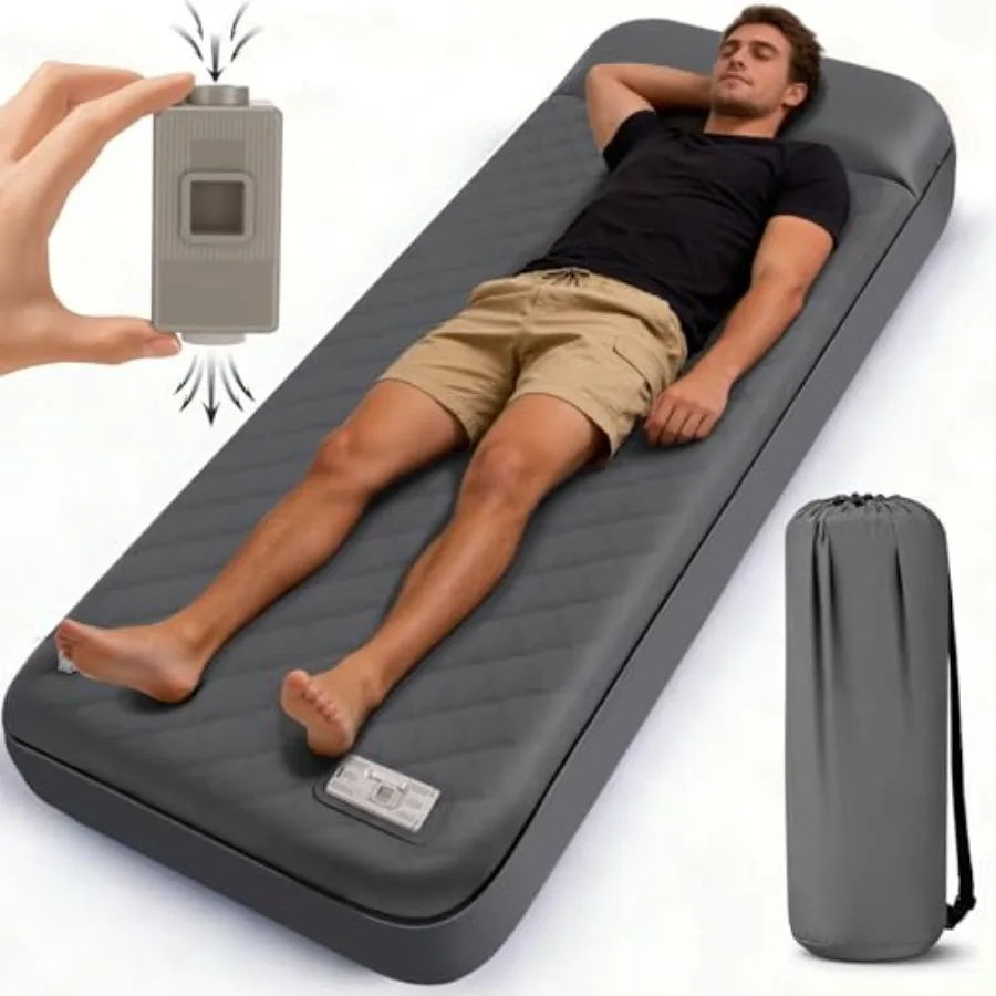 Self Inflating Sleeping Pad with Electric Pump 3.15" Ultra-Thick Memory Foam Camping Sleeping Pad with Built-in Pillow 4 Season
Self Inflating Sleeping Pad with Electric Pump 3.15" Ultra-Thick Memory Foam Camping Sleeping Pad with Built-in Pillow 4 Season