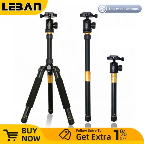 QZSD Beike Q999 Magnesium Aluminium Alloy Tripod Professional Photographic Portable Stand Kit Monopod Ball head For DSLR Camera